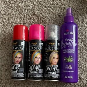 Aussie Miracle Hair Repair and Temporary Hair Sprays Set